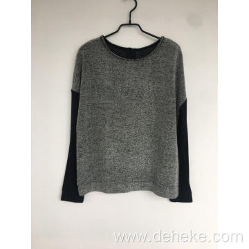 Women's knit contract colour pullover